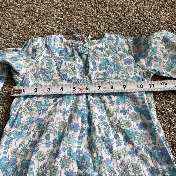 Toddler Baby Girls Papo d'Anjo Long Sleeve Dress Floral Prairie Cottage Size 3* - Picture 8 of 9